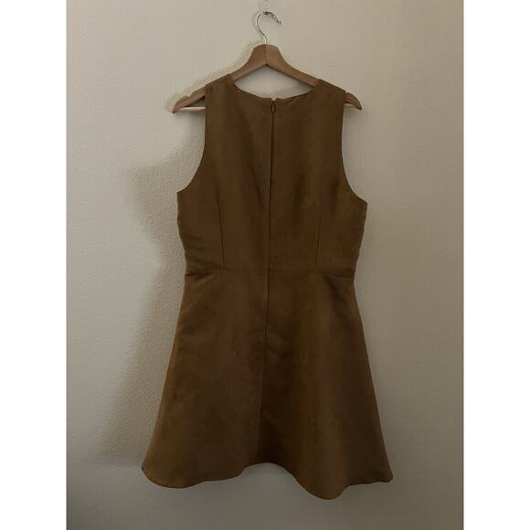 Mossimo faux sides cut out skater dress brown Side XL - Picture 3 of 6